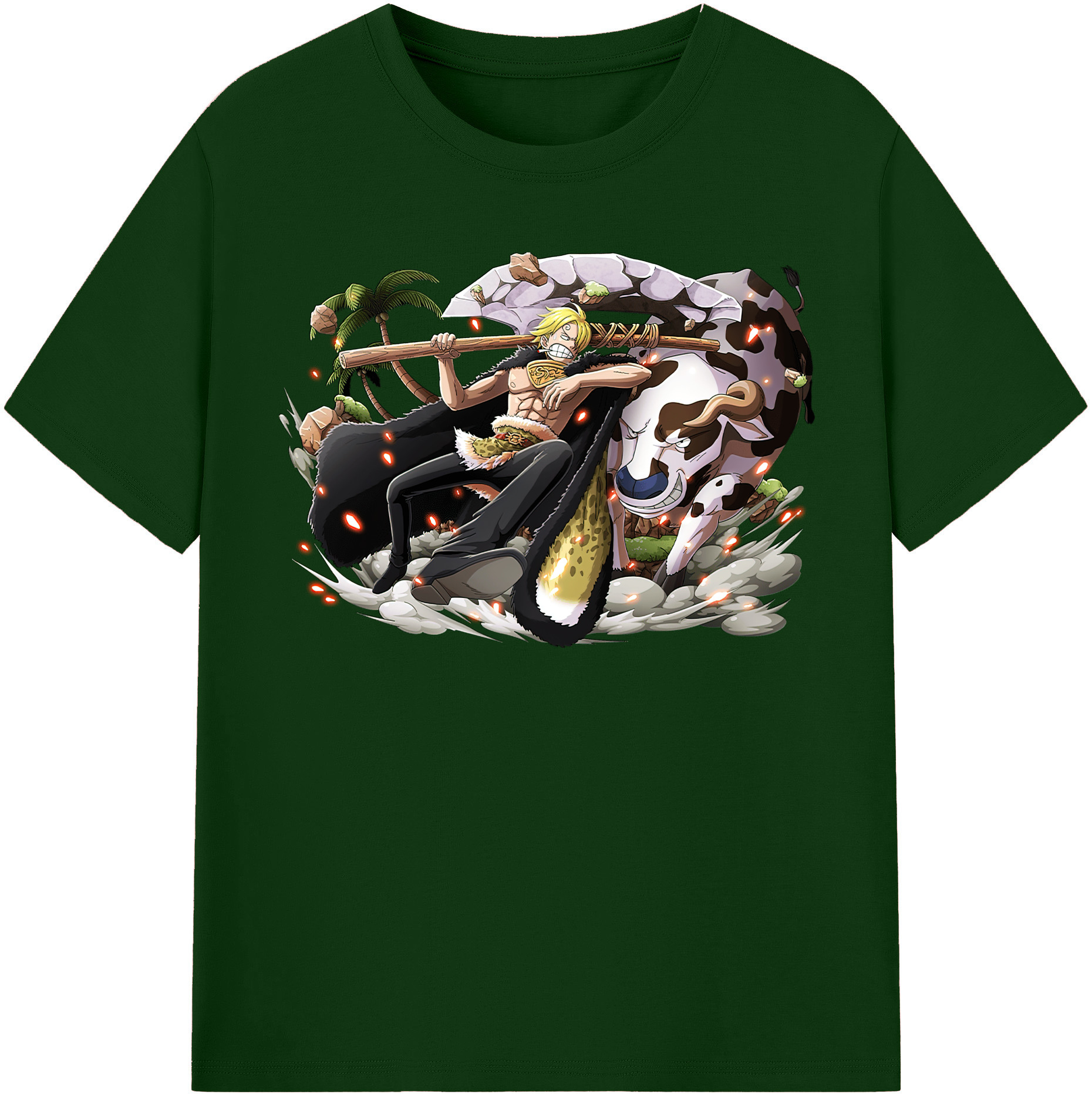 ワンピース サンジ ONE PIECE Sanji 綿100％半袖Tシャツ（フロントプリント）